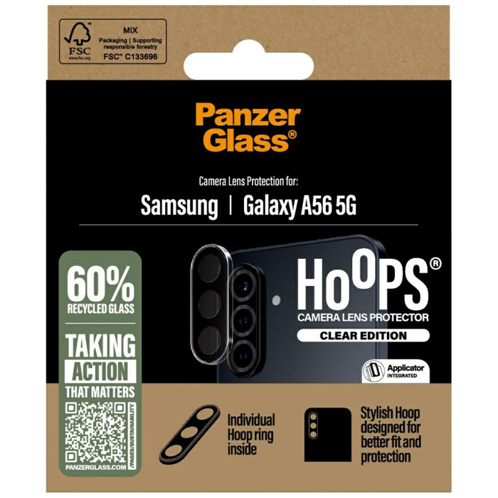 Szkło hartowane na obiektyw PanzerGlass   Hoops Lens Protector do Samsung Galaxy A56 5G przezroczysty