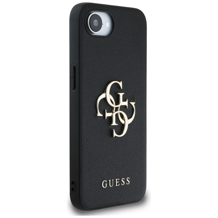 Etui Guess Grained Big 4G Logo Small     Classic Logo do iPhone 16e czarny