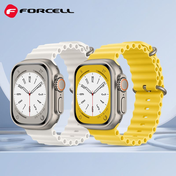 FORCELL F-DESIGN FA12 pasek do APPLE Watch 38 / 40 / 41 mm biały