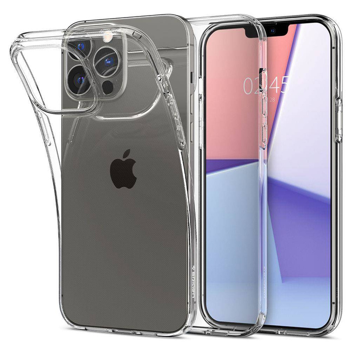 Etui Spigen iPhone 13 Pro Liquid Crystal Crystal Przezroczyste Clear Case + Szkło Hartowane Full Cover Spigen