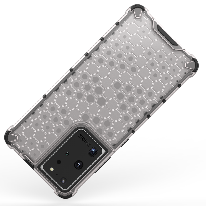 Honeycomb etui pancerny pokrowiec z żelową ramką Samsung Galaxy S21 Ultra 5G czarny