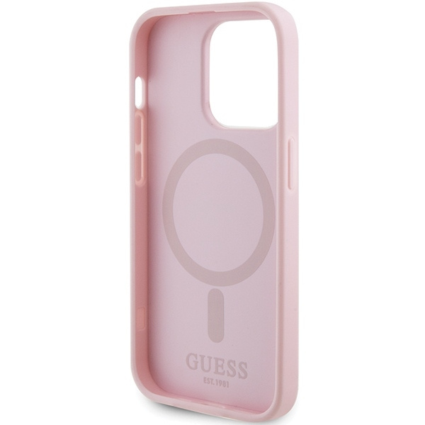 Etui Guess GUHMP13LPSAHMCP iPhone 13 Pro / 13 6,1" różowy/pink hardcase Saffiano MagSafe Case