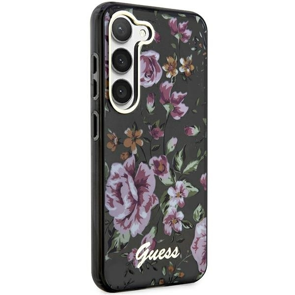 Etui Guess GUHCS23MHCFWSK S23 Plus S916 czarny/black hardcase Flower Collection Case