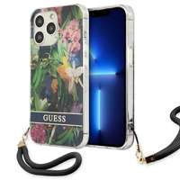 Etui GUESS Apple iPhone 13 Pro Max Flower Strap Niebieski Hardcase