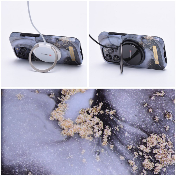 FORCELL F-PROTECT Mirage futerał kompatybilny z MagSafe do IPHONE 14 Pro marble mist