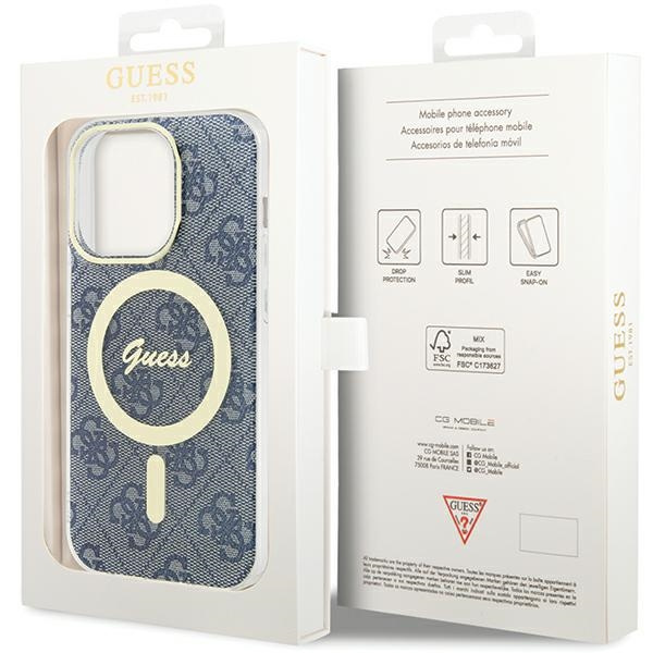 Etui Guess GUHMP15XH4STB iPhone 15 Pro Max 6.7" niebieski/blue hardcase IML 4G MagSafe Case