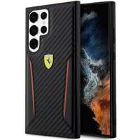 Etui Ferrari FEHCS23LNPYK S23 Ultra S918 czarny/black hardcase Carbon Contrast Edges Case