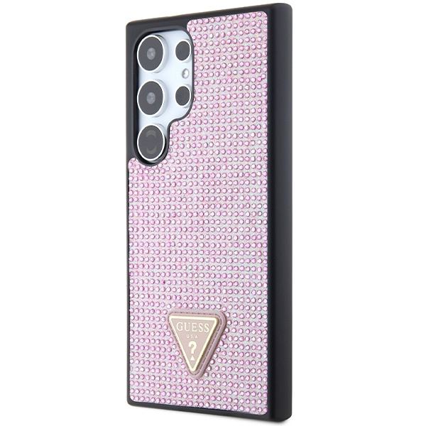 Etui Guess GUHCS24LHDGPPP S24 Ultra S928 różowy/pink hardcase Rhinestone Triangle Case