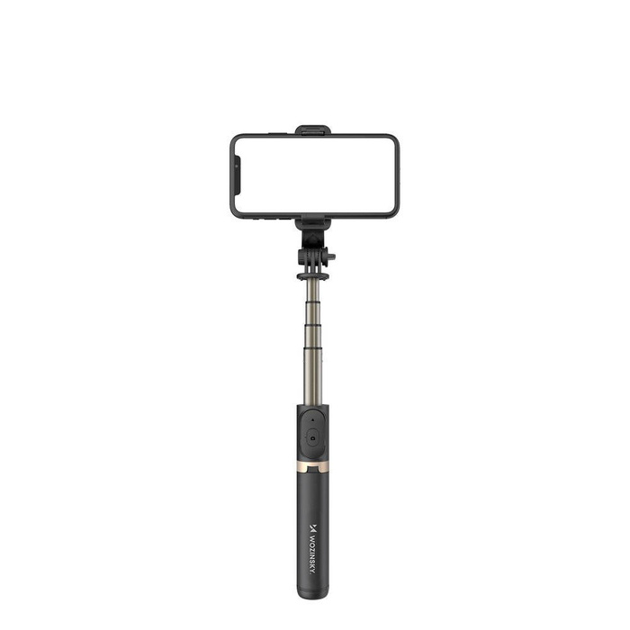 Wozinsky selfie stick teleskopowy statyw do zdjęć + pilot Bluetooth czarny (WSSTK-01-BK)