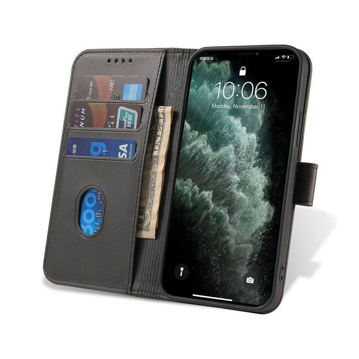 Magnet Case elegancki futerał etui pokrowiec z klapką i funkcją podstawki Motorola Moto G Power 2022 czarny