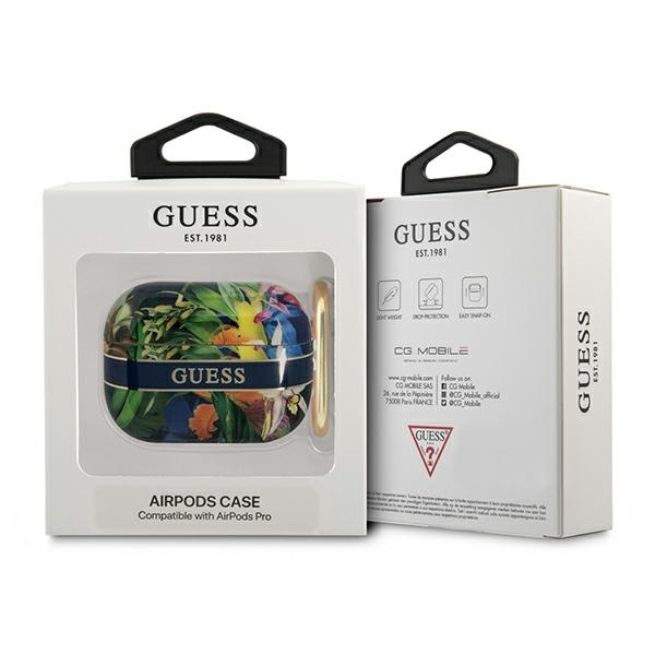 Etui GUESS Apple AirPods Pro Cover Flower Strap Collection Niebieski Case