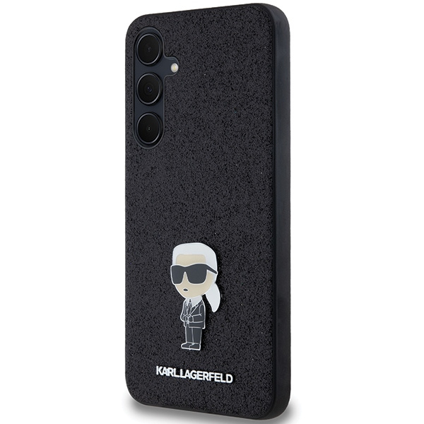 Etui Karl Lagerfeld KLHCSSamsung Galaxy A55GKNPSK Samsung Galaxy A55 Samsung Galaxy A556 czarny/black hardcase Fixed Glitter Ikonik Logo Metal Pin