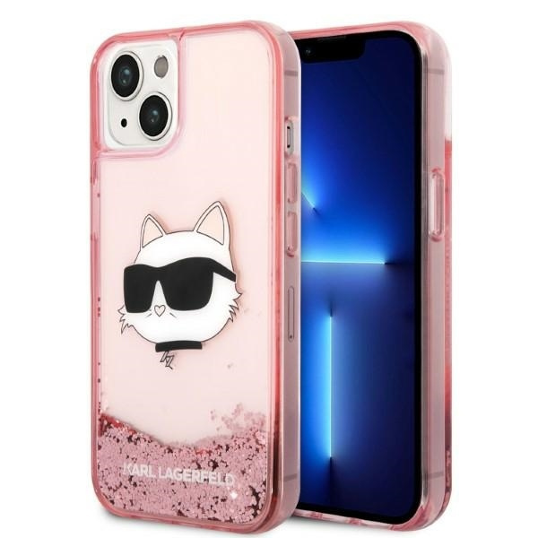 Etui KARL LAGERFELD Apple iPhone 14 Plus Glitter Choupette Head Różowy Hardcase