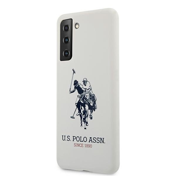 Etui US POLO Samsung Galaxy S21 Silicone Logo USHCS21SSLHRWH Biały Case