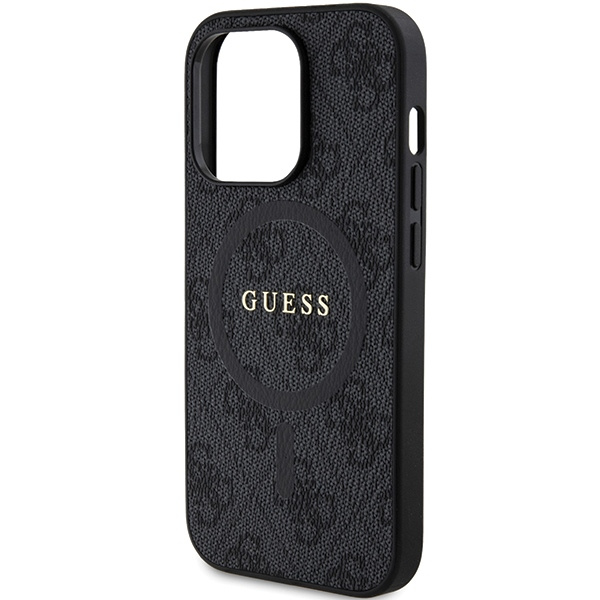 Etui Guess GUHMP13XG4GFRK iPhone 13 Pro Max 6.7" czarny/black hardcase 4G Collection Leather Metal Logo MagSafe Case