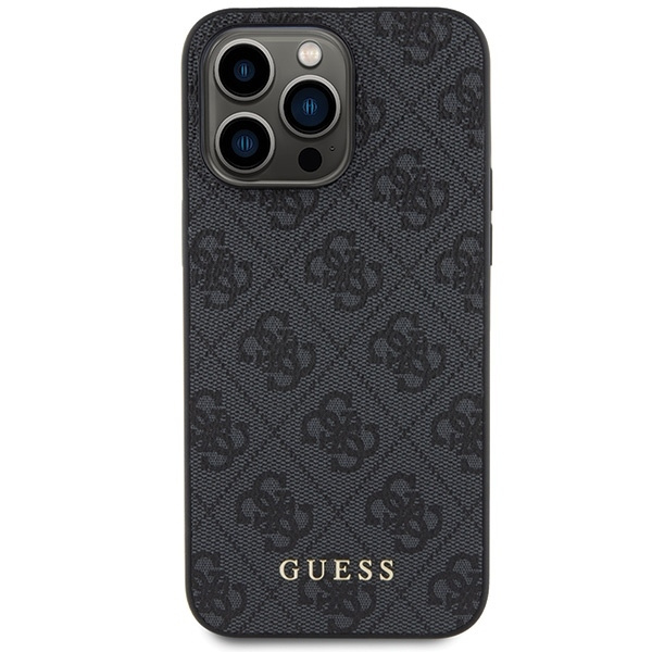 Etui Guess GUHCP15XG4GFGR iPhone 15 Pro Max 6.7" szary/grey hard case 4G Metal Gold Logo Case