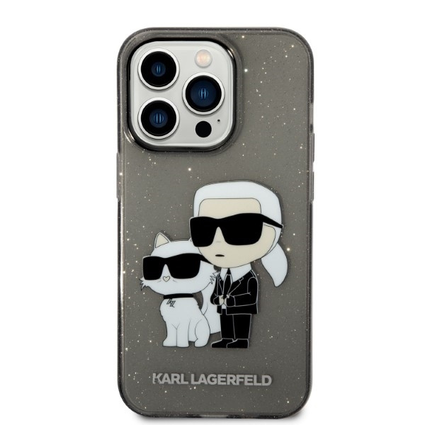 Etui KARL LAGERFELD Apple iPhone 14 Pro Max IML GLIT NFT Karl&Choupette Czarny Hardcase