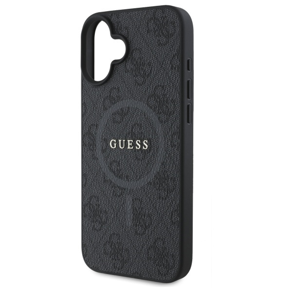 Etui Guess iPhone 16 6,1" czarny/black MagSafe PU 4G Ring Classic Logo