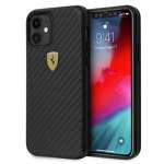 Etui Ferrari Apple iPhone 12 Mini On Track Real Carbon Czarny Case