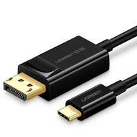 Ugreen jednokierunkowy kabel przejściówka z USB Typ C do Display Port 4K 1,5m czarny (MM139)