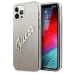 Etui GUESS Apple iPhone 12 Pro Max Glitter Gradient Script Złoty Hardcase