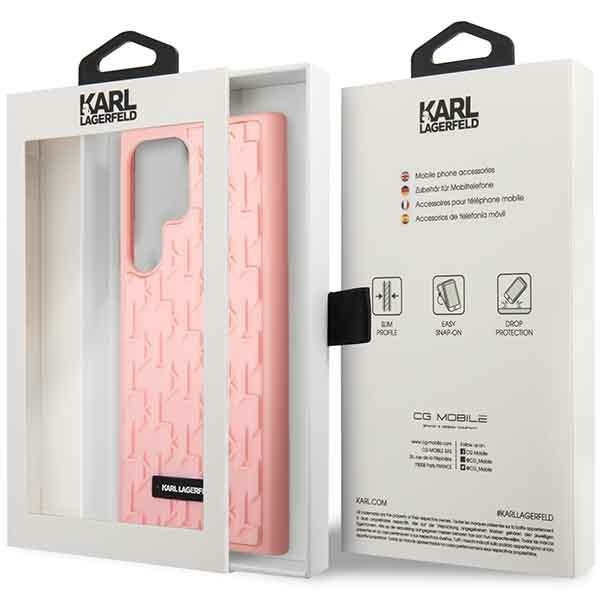 Etui Karl Lagerfeld Monogram 3D Pattern - Etui Samsung Galaxy S23 Ultra (różowy) Case