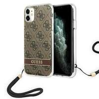 Etui GUESS Apple iPhone 11 4G Print Strap Brązowy Hardcase