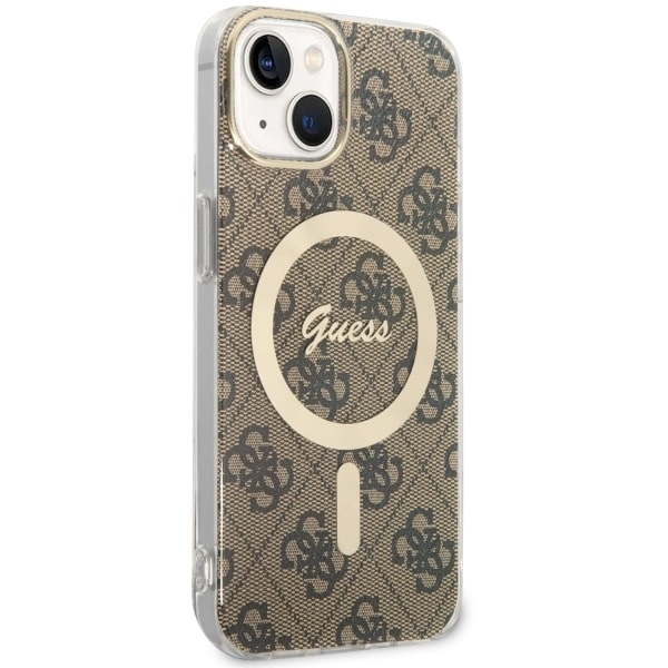 Etui Guess GUHMP14MH4STW iPhone 14 Plus 6.7" brązowy/brown hardcase 4G MagSafe Case