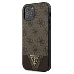 Etui GUESS Apple iPhone 12 12 Pro 6,1 4G Triangle Collection GUHCP12MPU4GHBR Brązowy Hardcase