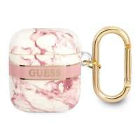 Etui GUESS Apple AirPods Cover Marble Strap Collection Różowy Case