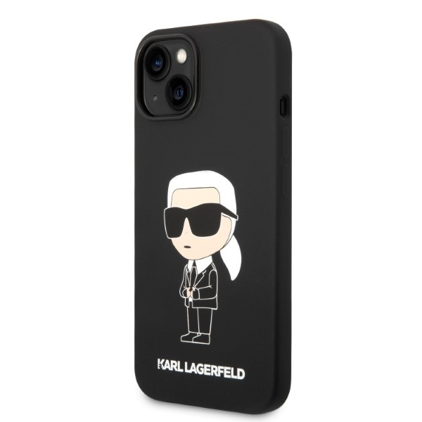 Etui Karl Lagerfeld iPhone 14 Plus 6,7" hardcase czarny/black Silicone Ikonik Magsafe