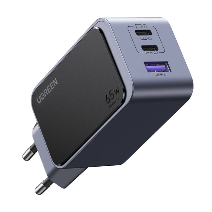 Ładowarka sieciowa 35042 Ugreen Nexode Air 65W, USB + 2x USB-C (szara)