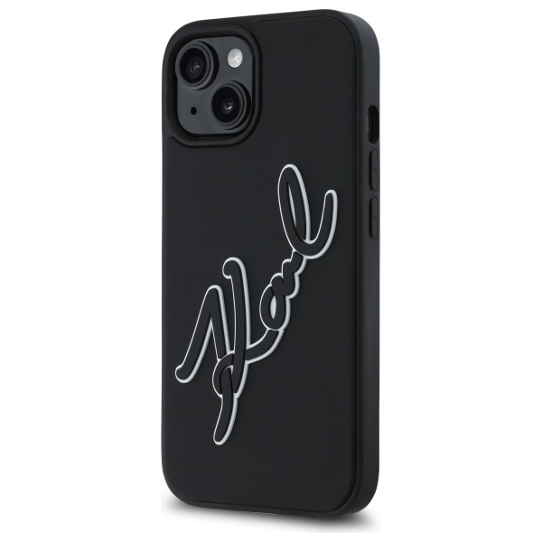 Karl Lagerfeld KLHCP15S3DRKSDLK iPhone    15 6.1" czarny/black hardcase 3D Rubber Signature