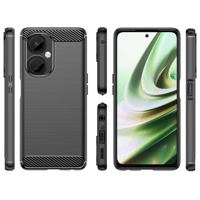 Etui Carbon Case etui OnePlus Nord CE 3 elastyczny silikonowy karbonowy pokrowiec czarne Case