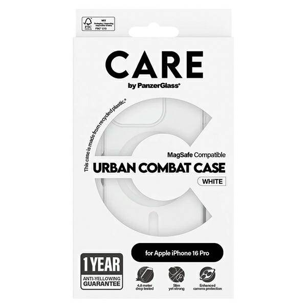 Etui CARE by PanzerGlass Flagship Case iPhone 16 Pro 6.3" biały/white MagSafe 1338