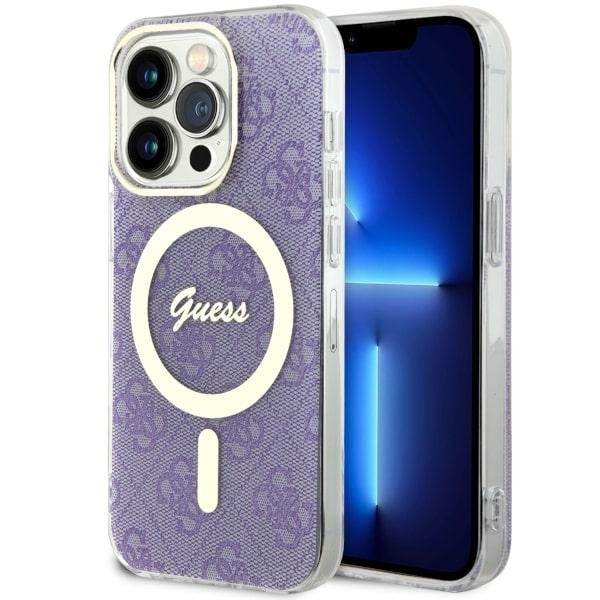 Etui Guess GUHMP14LH4STU iPhone 14 Pro 6.1" purpurowy/purple hardcase 4G MagSafe Case