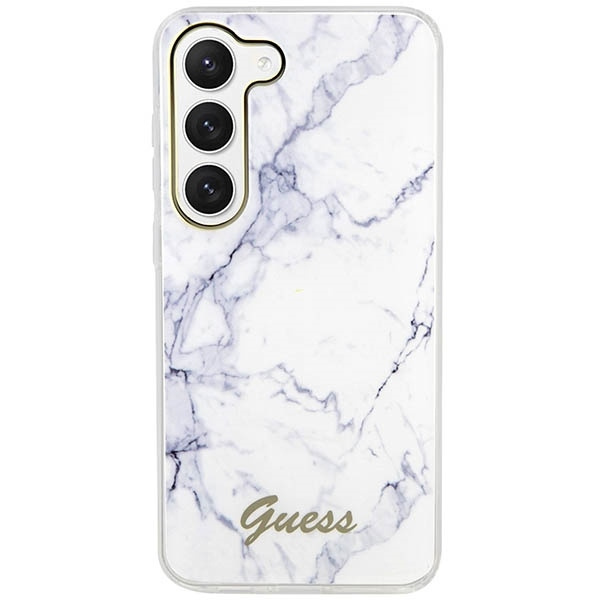 Etui Guess GUHCS23MPCUMAH S23 Plus S916 biały/white hardcase Marble Case