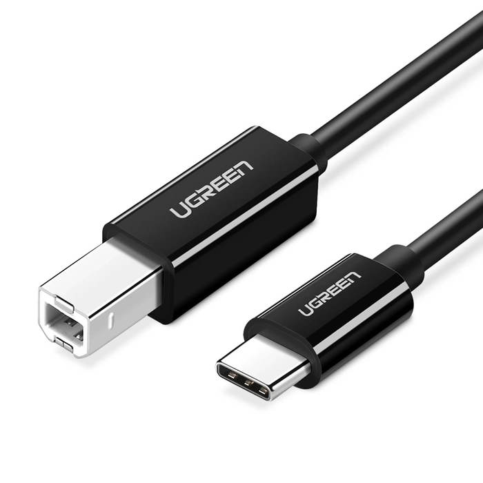 Kabel USB-C 2.0 do USB-B UGREEN US241 do drukarki, 1m (czarny)