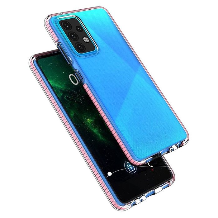 Spring Case pokrowiec żelowe etui z kolorową ramką do Samsung Galaxy A52s 5G / A52 5G / A52 4G czarny