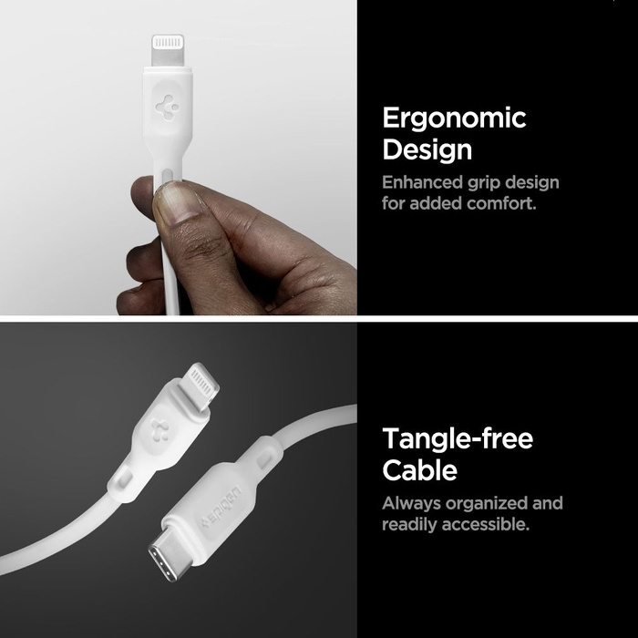 SPIGEN DURASYNC MFI LIGHTING CABLE 2-PACK 100CM WHITE