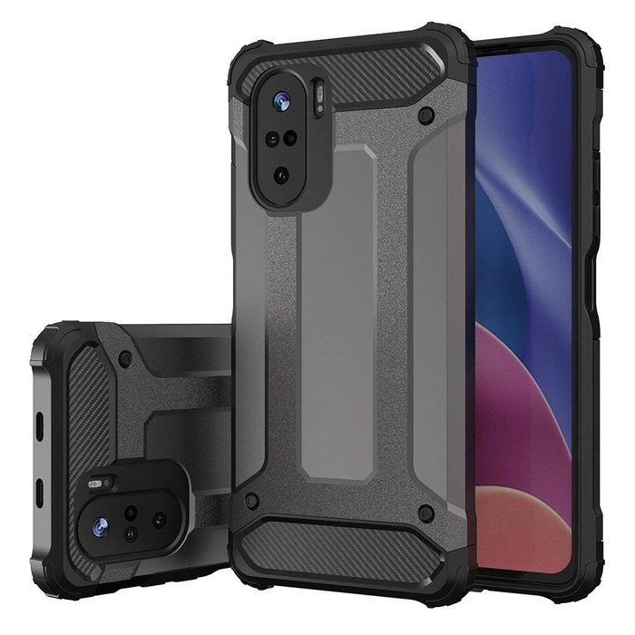 Hybrid Armor pancerne hybrydowe etui pokrowiec Xiaomi Redmi K40 Pro+ / K40 Pro / K40 / Poco F3 złoty