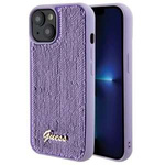 Etui Guess GUHCP15SPSFDGSU iPhone 15 6.1" fioletowy/purple hardcase Sequin Script Metal Case