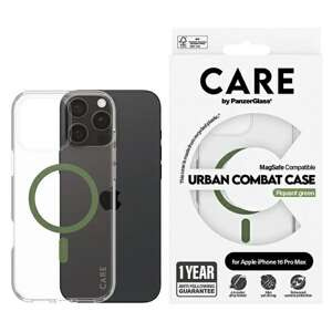 Etui CARE by PanzerGlass Flagship Case iPhone 16 Pro Max 6,9" zielony/green MagSafe 1372