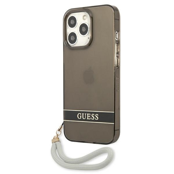 Etui GUESS Apple iPhone 13 13 Pro Translucent Stap Czarny Hardcase