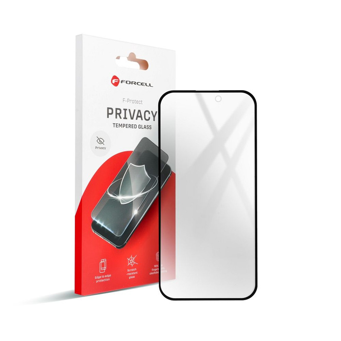 Szkło Hartowane Forcell Privacy Glass - do Iphone 13 Pro / 14 czarny