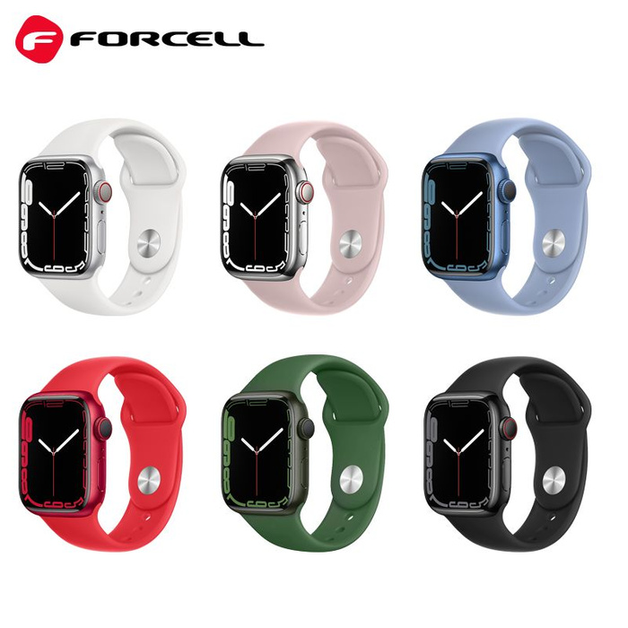 FORCELL F-DESIGN FA01 pasek silikonowy do APPLE Watch 38 / 40 / 41 mm czerwony