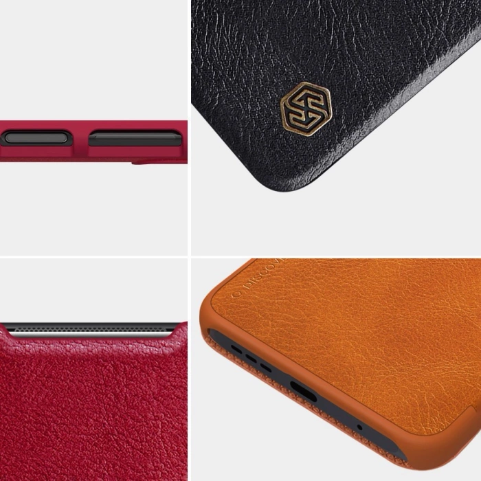 Nillkin Qin skórzana kabura etui Xiaomi Poco M3 czarny