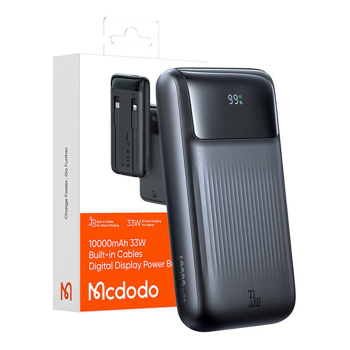 Power Bank Mcdodo MC-0231 Digital Dis 10000mAh, 33W (czarny)