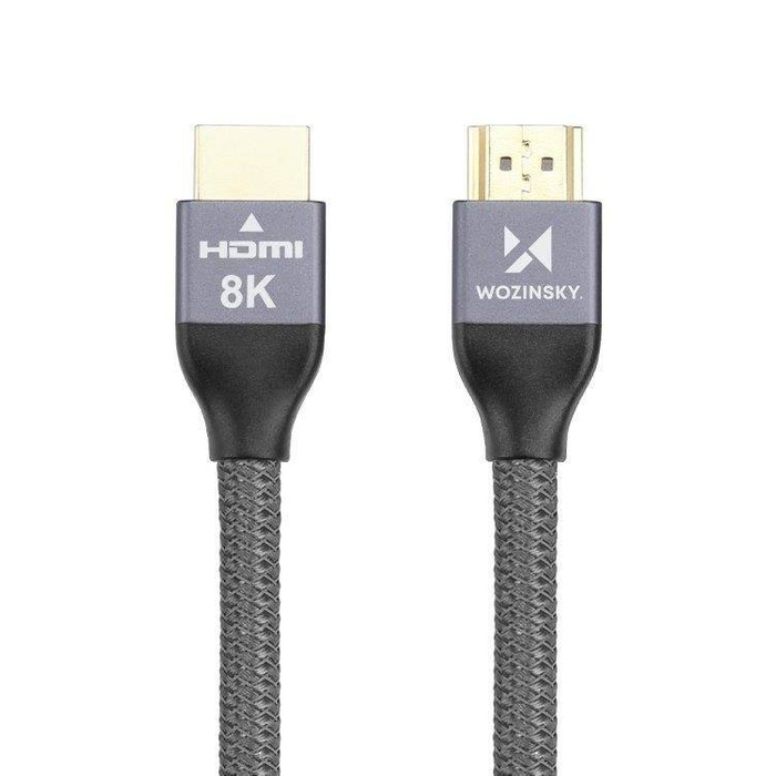 Wozinsky kabel HDMI 2.1 8K 60 Hz 48 Gbps / 4K 120 Hz / 2K 144 Hz 3m srebrny (WHDMI-30)