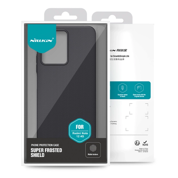 NILLKIN super frosted shield XIAOMI REDMI NOTE 12 4G, BLACK / CZARNY